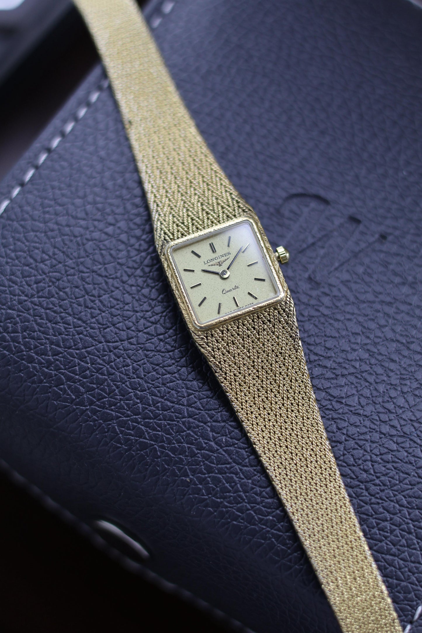 (Extremely Rare) LONGINES Snowflake Dial with Braided Bracelet - Swiss Vintage Watch (Pre Owned) - A229