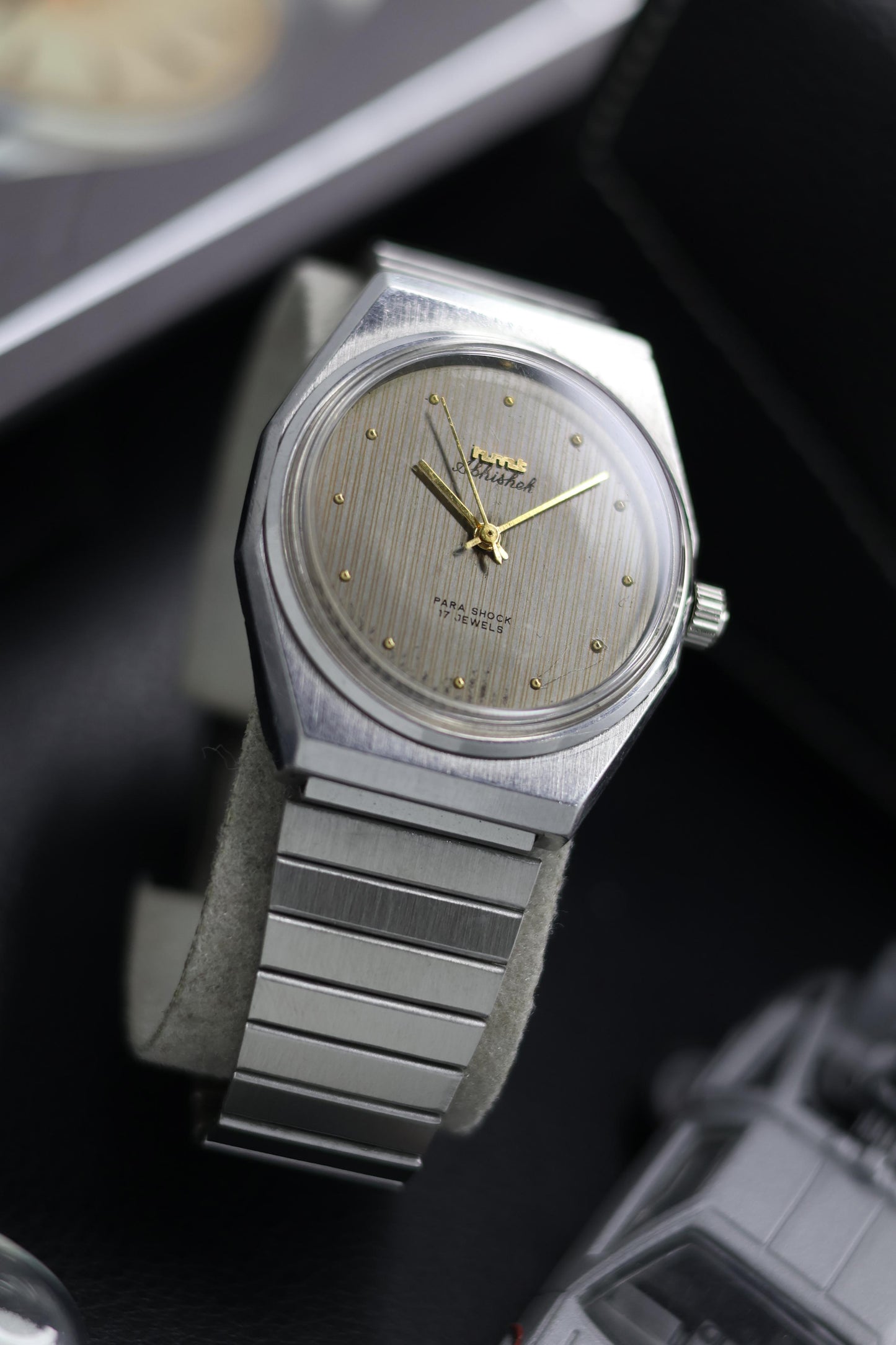(Super Rare) Vintage HMT Abhishek Grey Motif Dial - in Original Condition - Mechanical Hand Winding Watch (Pre Owned) - SE512
