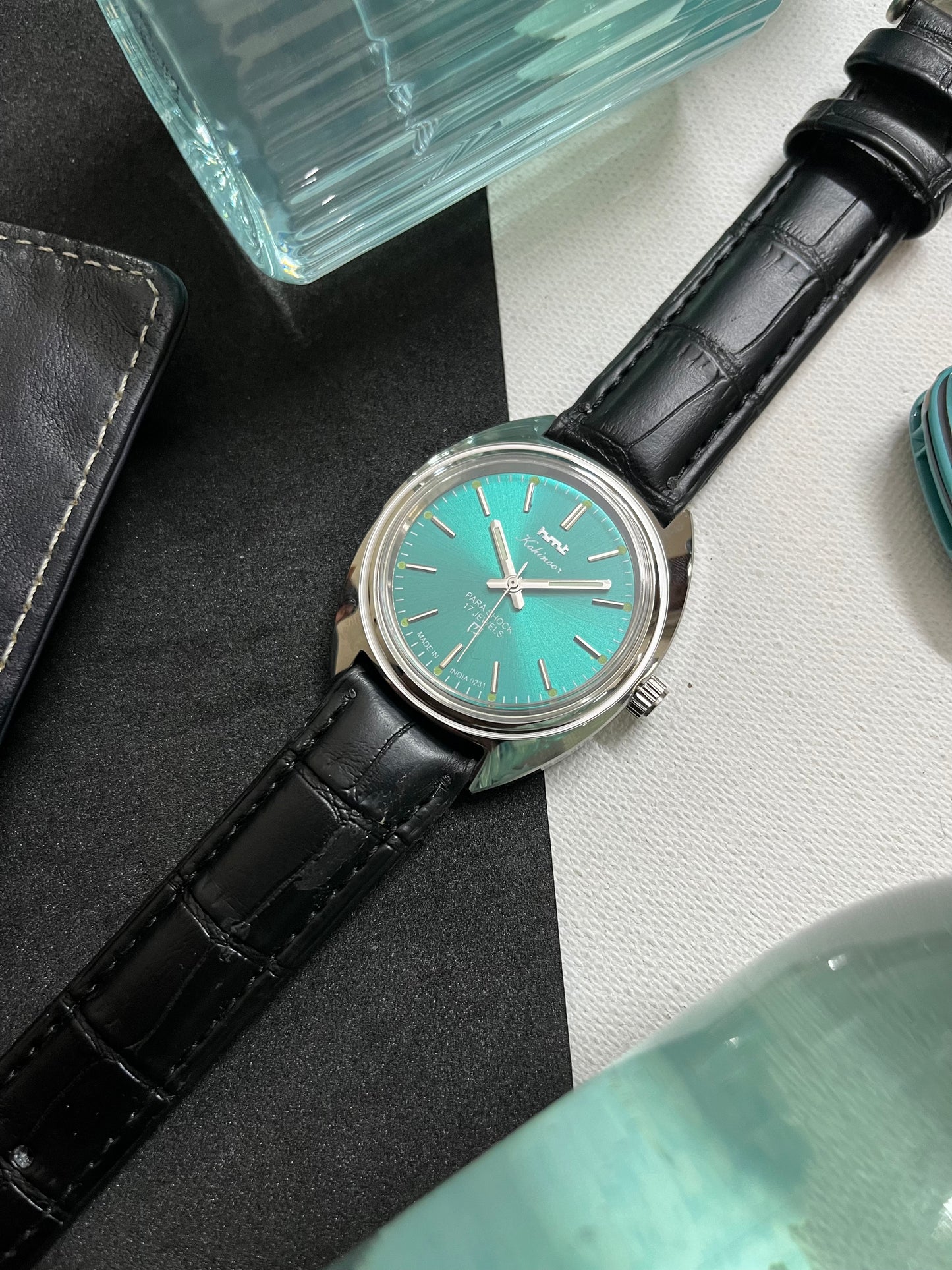 HMT Kohinoor TIFFANY/AQUA BLUE SUNBURST