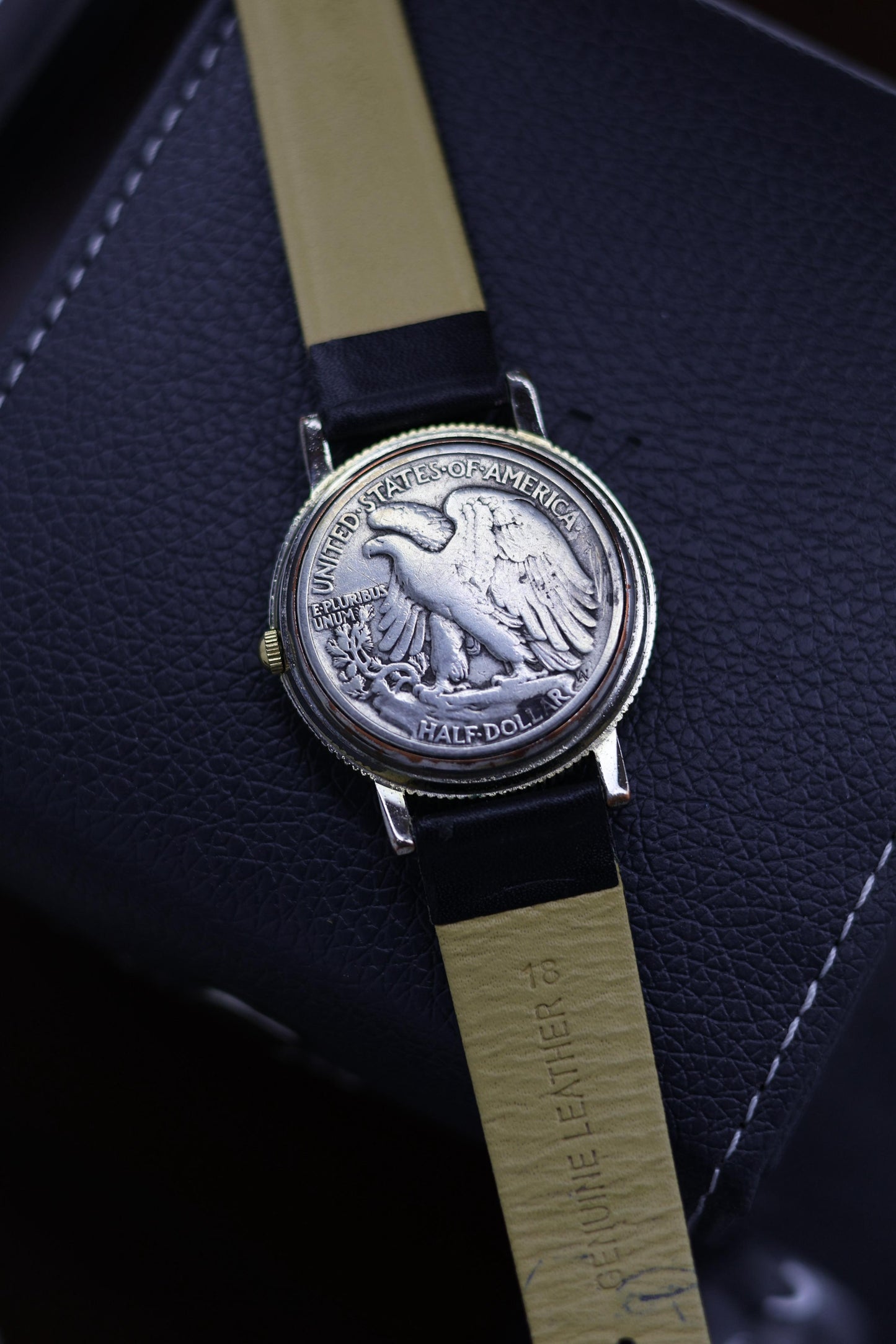 (Extremely Rare) 1944 Walking Liberty Half Dollar Sterling Silver Coin Watch - Quartz Vintage Watch (Pre Owned) - A227