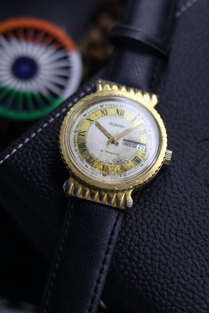 (Extremely Rare) Vintage HMT Roman Automatic Patina Dial - in Original Condition - Automatic Vintage Watch (Pre Owned) - SE571