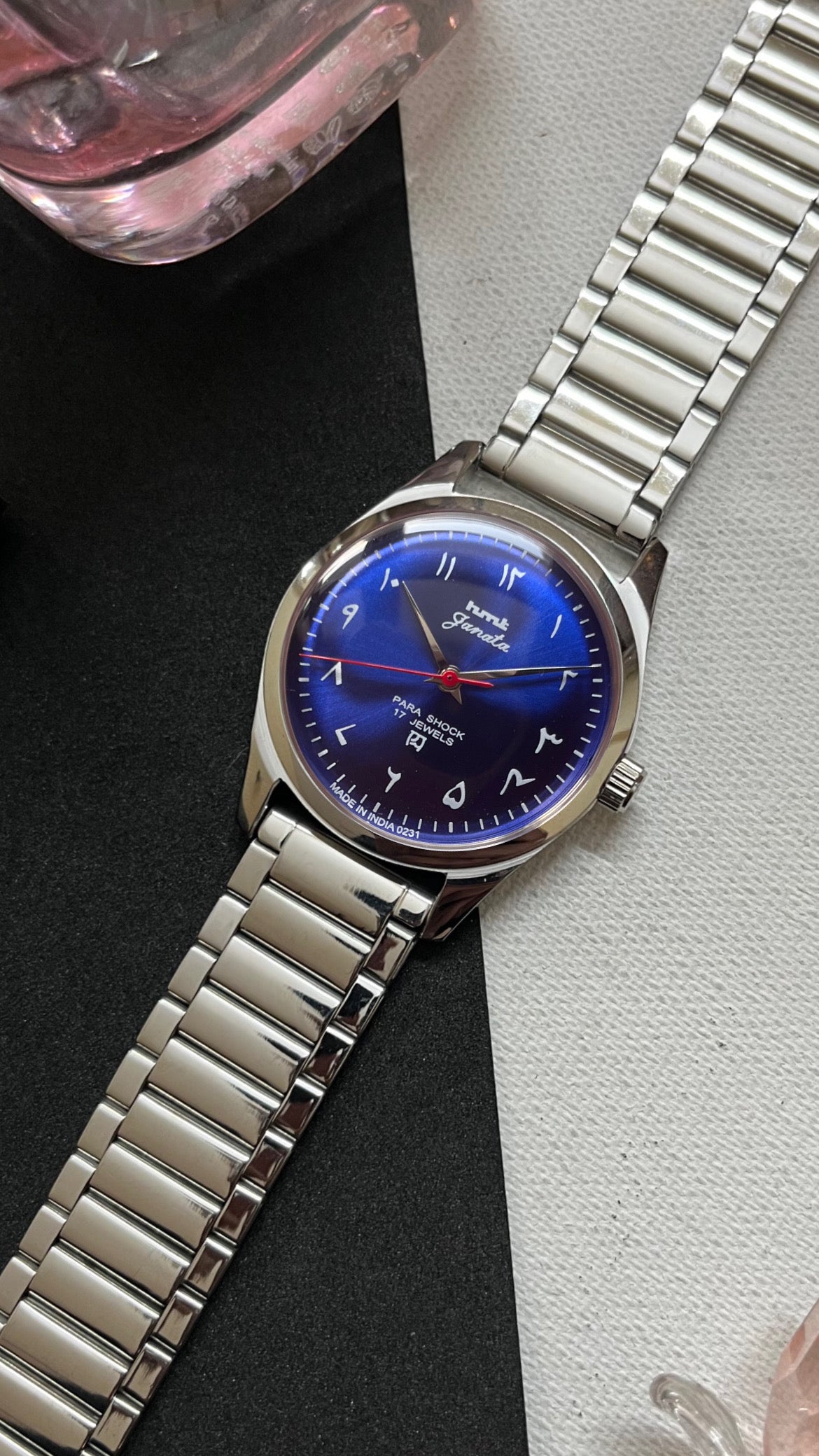 HMT Janata - SUNBURST ARABIC BLUE Dial