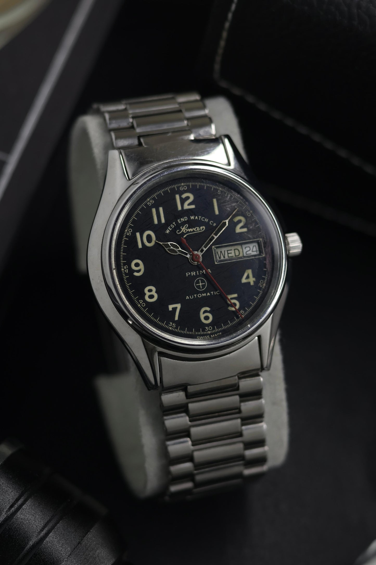 (Super Rare) West End Watch Co. SOWAR Black Dial - Automatic Swiss Vintage Watch (Pre Owned) - SE782