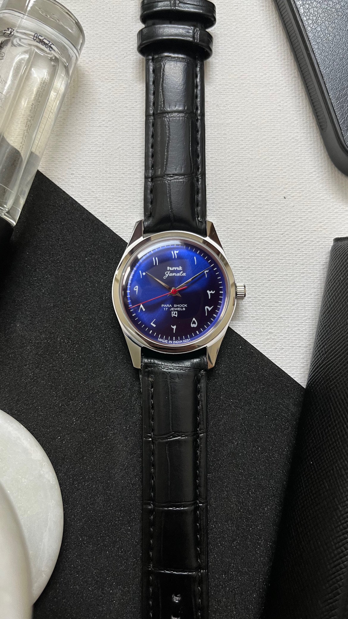 HMT Janata - SUNBURST ARABIC BLUE Dial