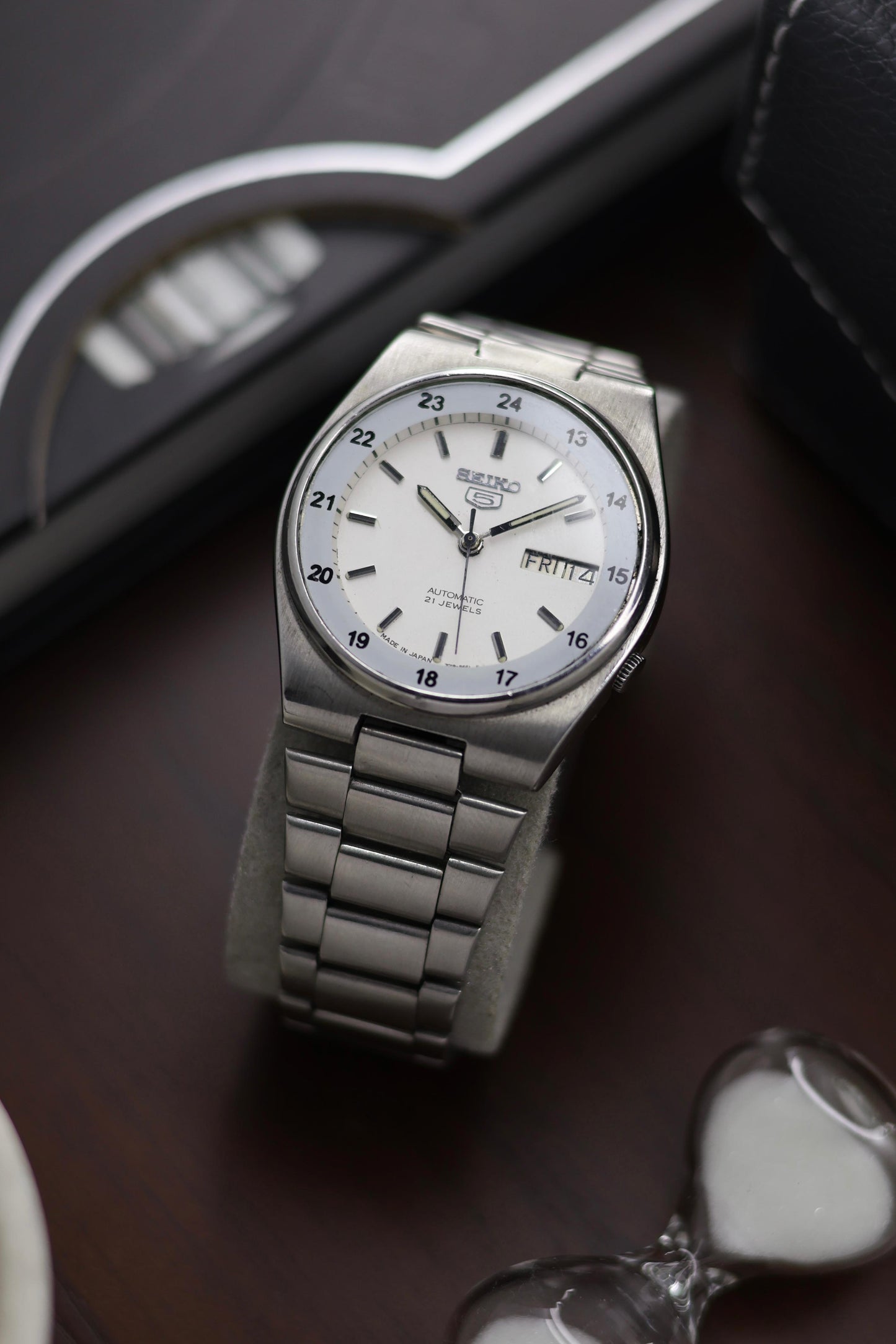 (Super Rare) 1973 Seiko 5 Railway Time White Dial - Automatic Vintage Watch (Pre Owned) - A320