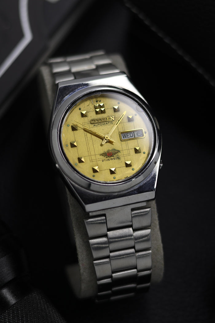 (Super Rare) Citizen Eagle 7 Gold Motif Dial - Automatic Vintage Watch (Pre Owned) - SE502