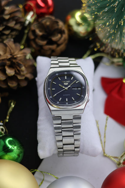 1984 Seiko 5 Railway Time Blue Dial (Pre Owned)