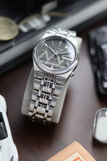 (Super Rare) Citizen Eagle 7 Black/Grey Motif Dial - Automatic Vintage Watch (Pre Owned) - SE452