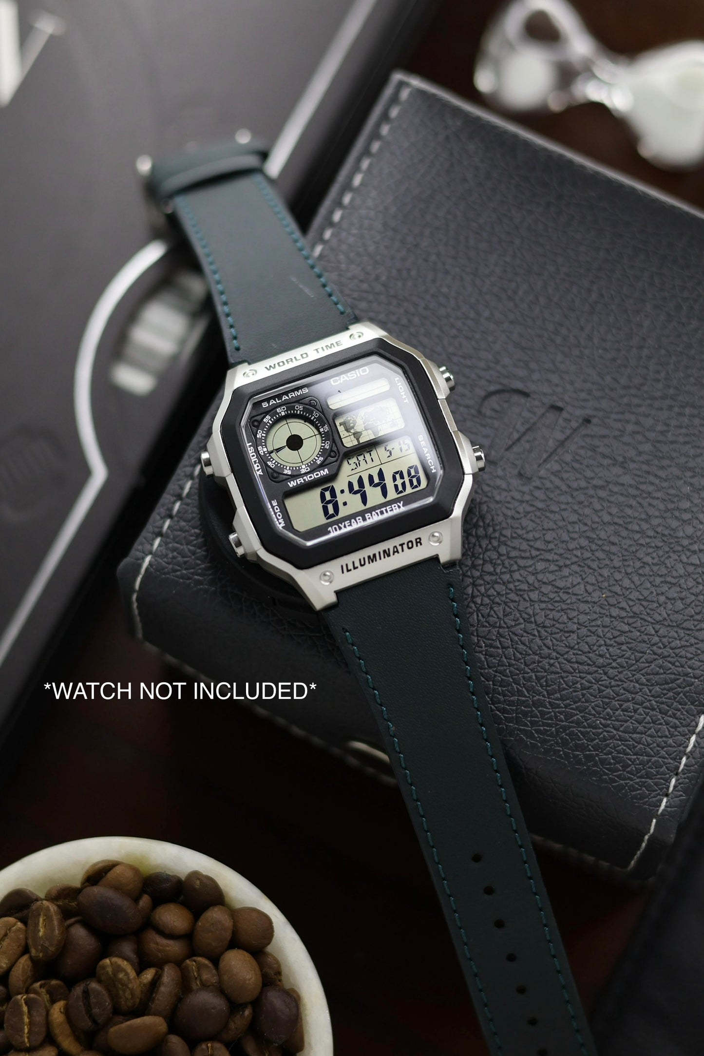 Leather Strap for CASIO AE1200 Series - with FREE Strap Tool!