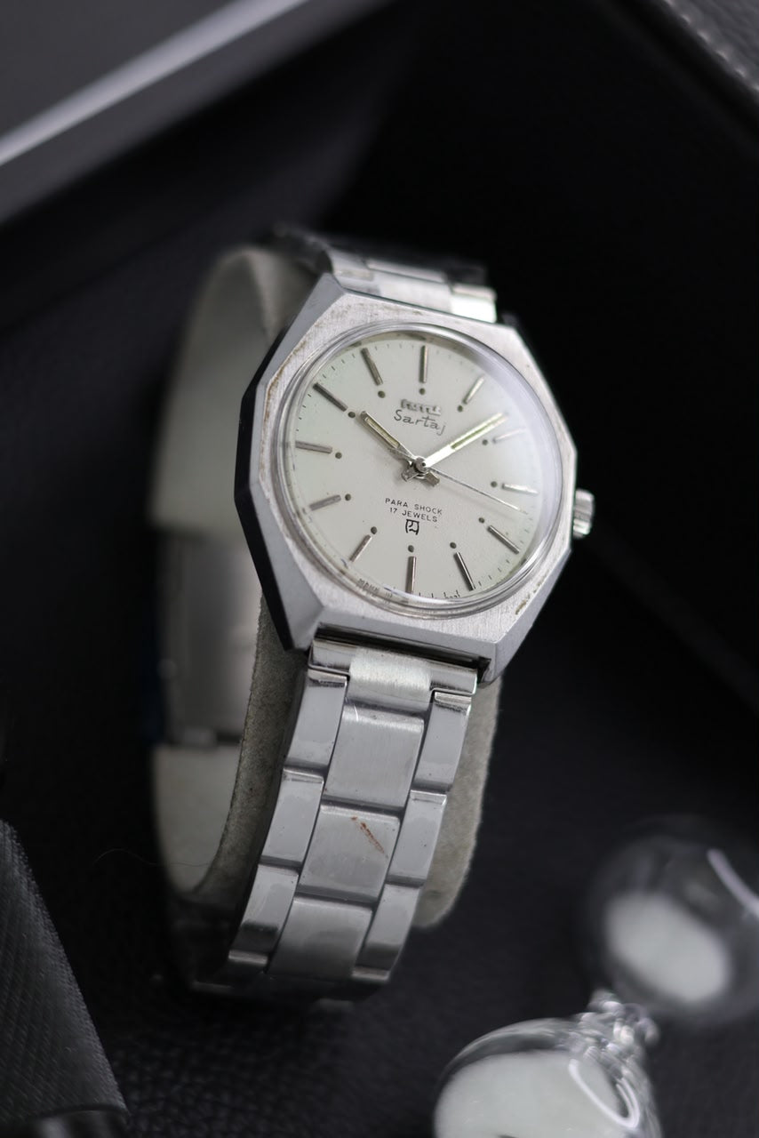 (Super Rare) Vintage HMT Sartaj White Dial - in Original Condition - Mechanical Hand Winding Watch (Pre Owned) - SE568