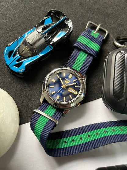 Seiko 5 Blue Dial with Glass Back (Pre Owned)