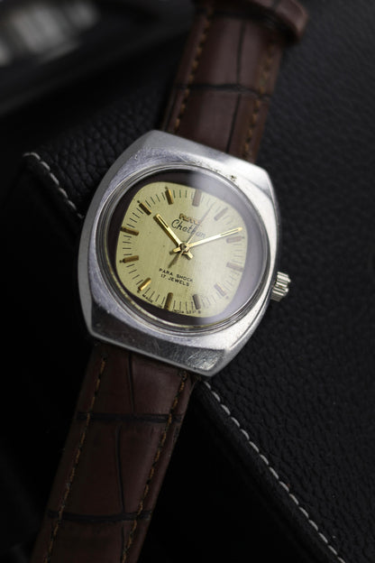 (Super Rare) Vintage HMT Chethan Champagne TV Dial - in Original Condition - Mechanical Hand Winding Watch (Pre Owned) - SE622