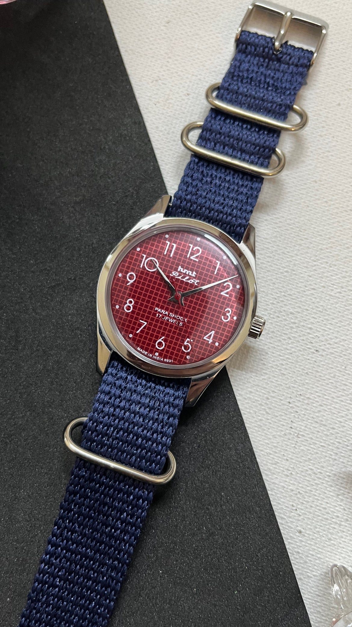 HMT Pilot Graph Dial - RED