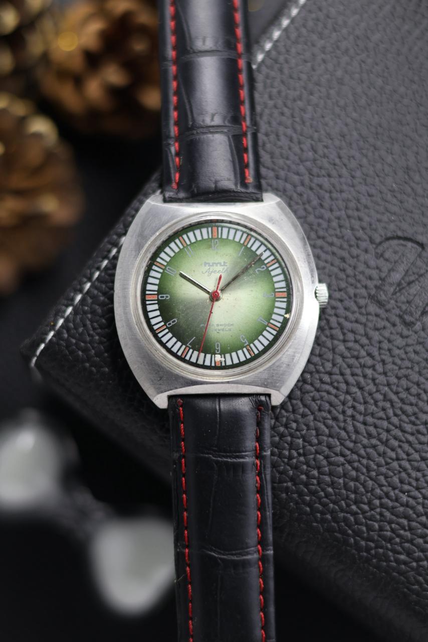(Super Rare) Vintage HMT Ajeeth Green Dial - in Original Condition - Mechanical Hand Winding Watch (Pre Owned) - A547