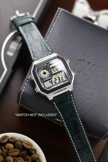 Leather Strap for CASIO AE1200 Series - with FREE Strap Tool!