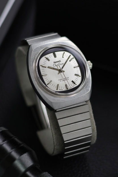 (Super Rare) Vintage HMT Chethan Silver TV Dial - in Original Condition - Mechanical Hand Winding Watch (Pre Owned) - SE512