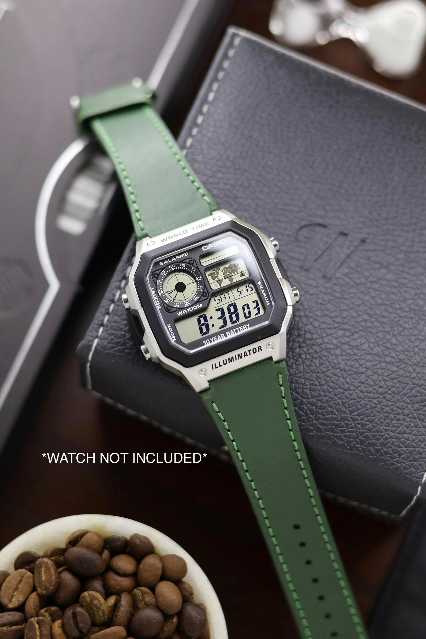 Leather Strap for CASIO AE1200 Series - with FREE Strap Tool!