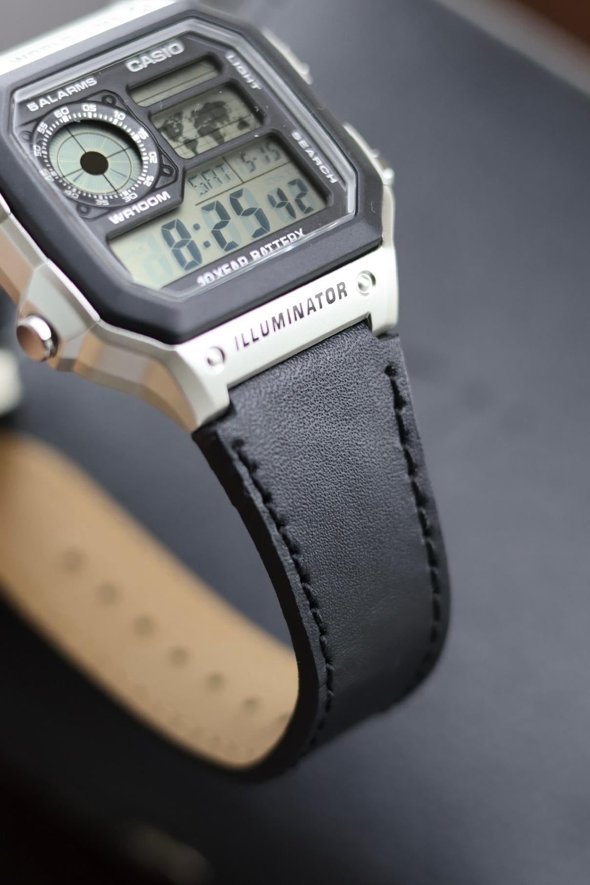 Leather Straps for CASIO AE1200 Series - with FREE Strap Tool!