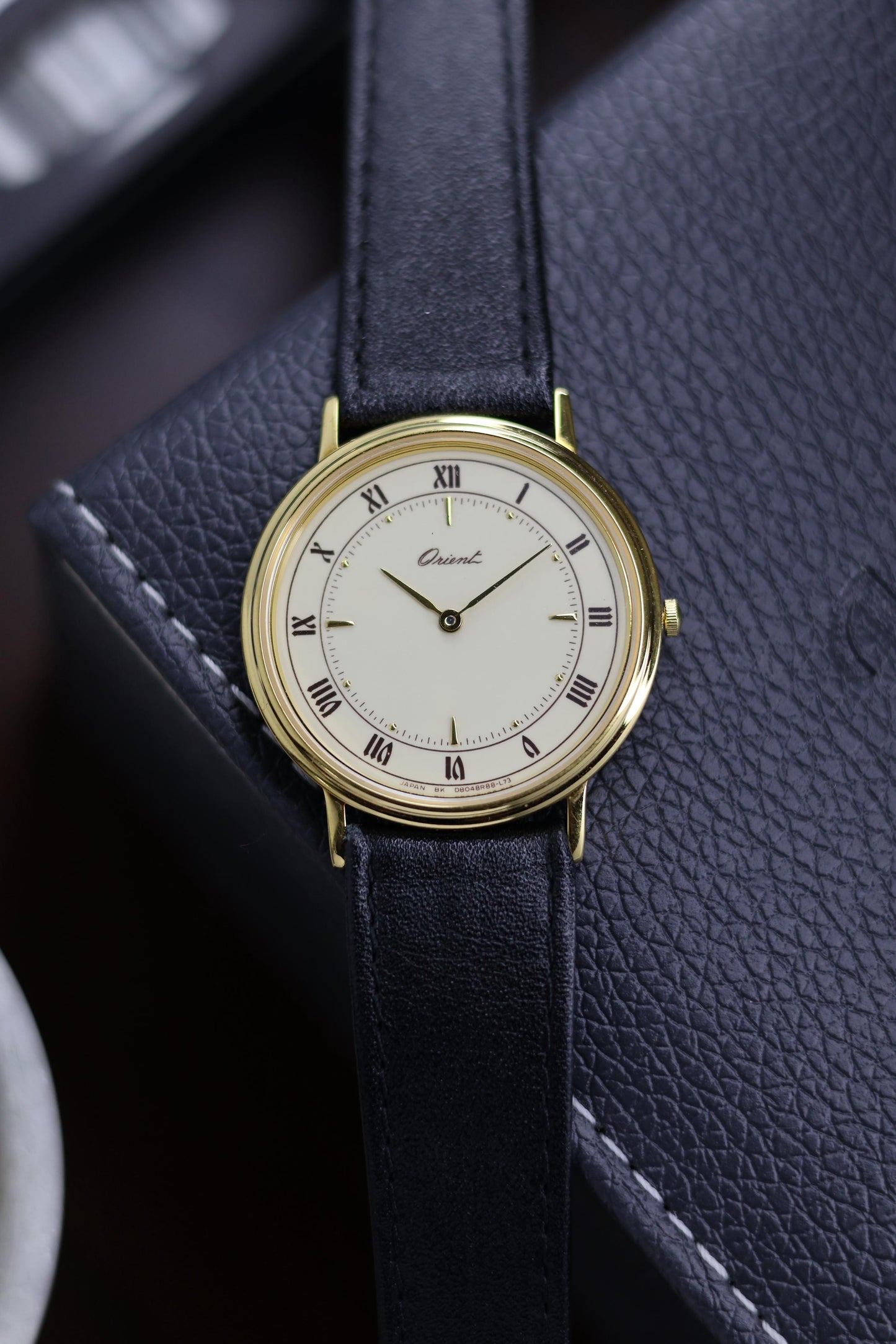 (JDM - Extremely Rare) NOS Orient Quartz Enamel Dial with 22K Gold Plated Case - Vintage Watch (Pre Owned)