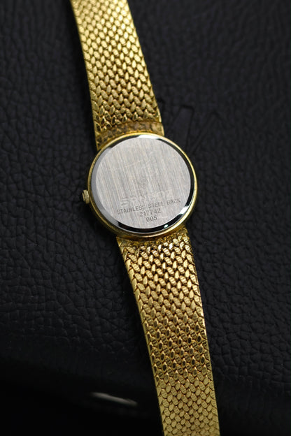 (Extremely Rare) SANDOZ Swiss Ladies Champagne Dial with Integrated Woven Milanese Bracelet - Swiss Vintage Watch (Pre Owned) - SE785