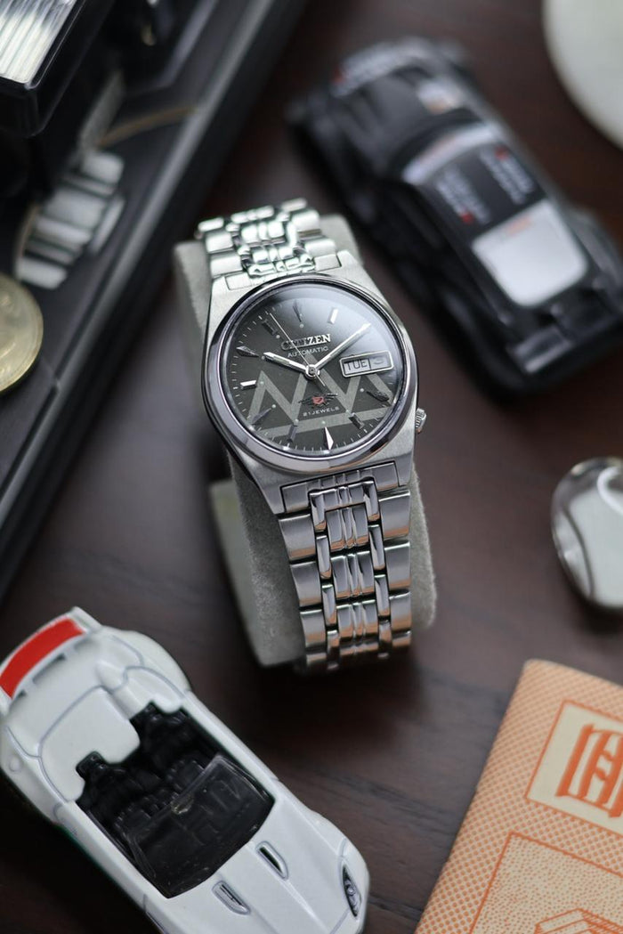(Super Rare) Citizen Eagle 7 Black/Grey Motif Dial - Automatic Vintage Watch (Pre Owned) - SE452