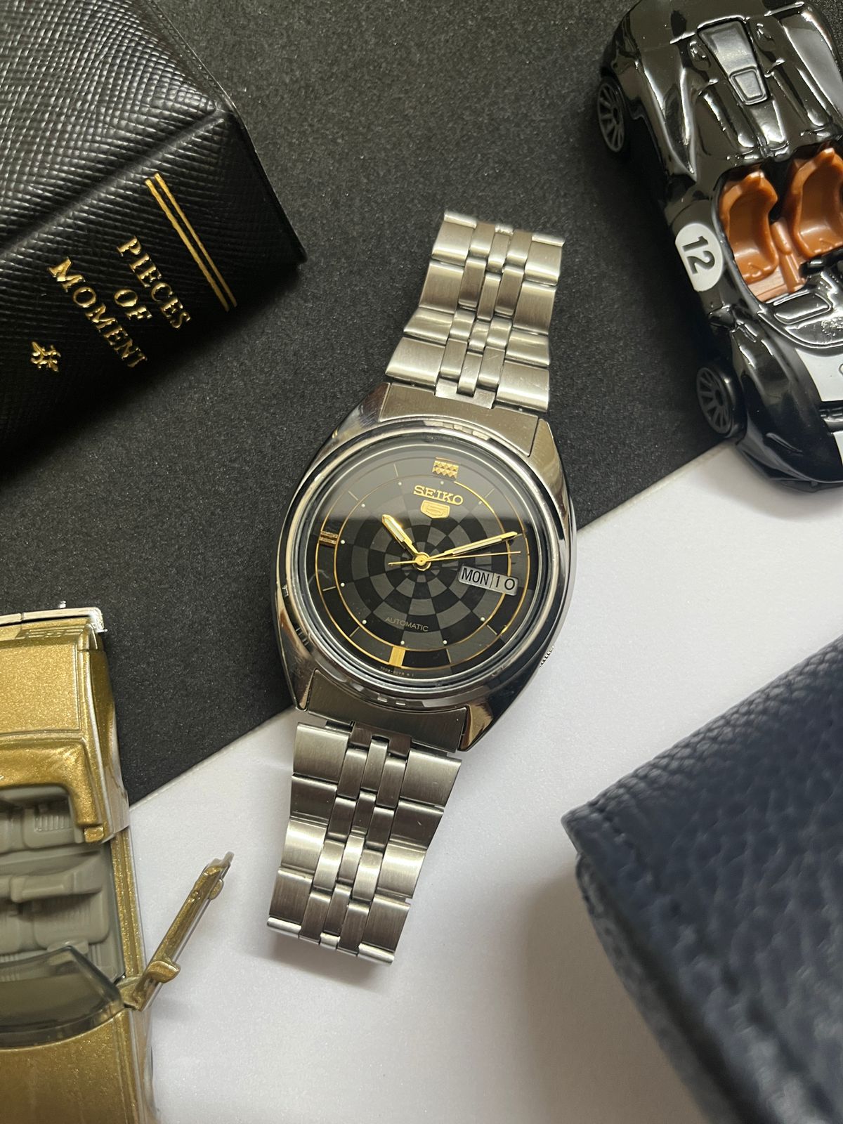 Seiko 5 Black Patterned Dial (Pre Owned)