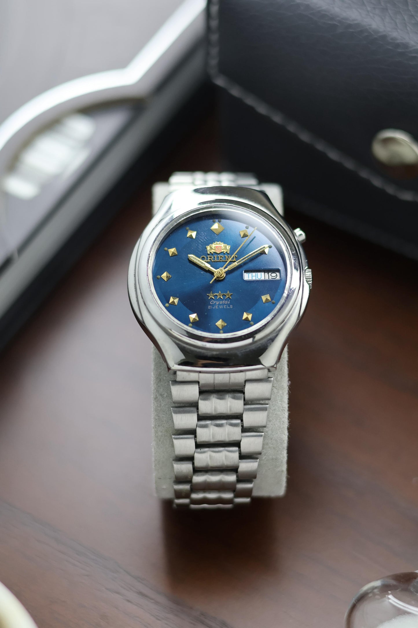 Orient Tri-Star Crystal Blue Dial - Automatic Vintage Watch (Pre Owned) - A342