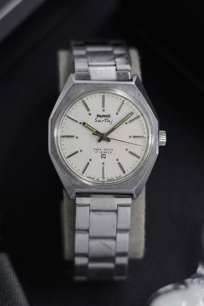 (Super Rare) Vintage HMT Sartaj White Dial - in Original Condition - Mechanical Hand Winding Watch (Pre Owned) - SE568