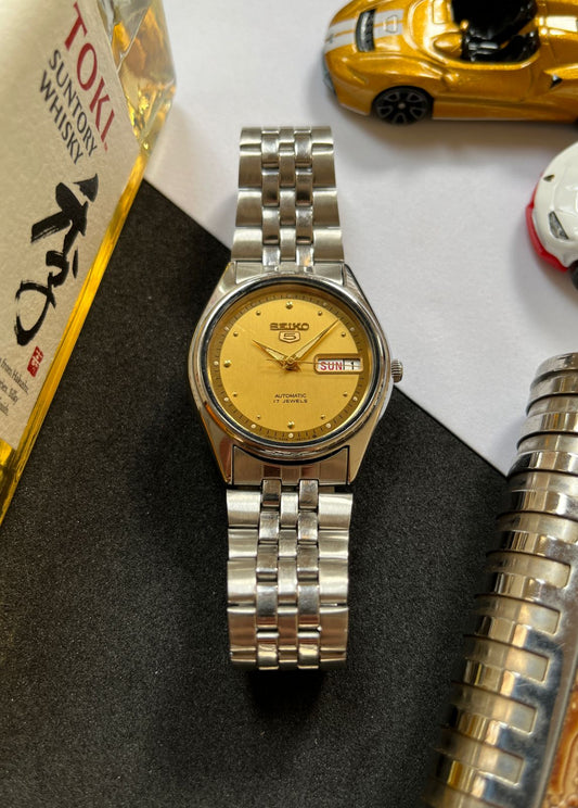 Seiko 5 Gold Patterned Dial (Pre Owned)