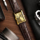 The S23 - GOLD Dial (Golden Case) - Slim Tank Style Watch - by Watchtopia