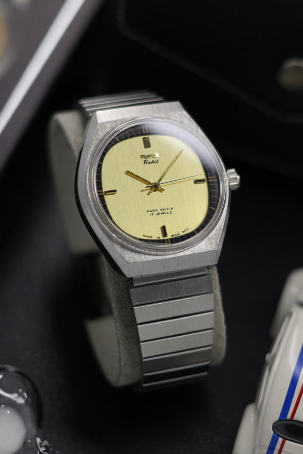 (Super Rare) Vintage HMT Rohit Champagne Dial - in Original Condition - Mechanical Hand Winding Watch (Pre Owned) - SE610