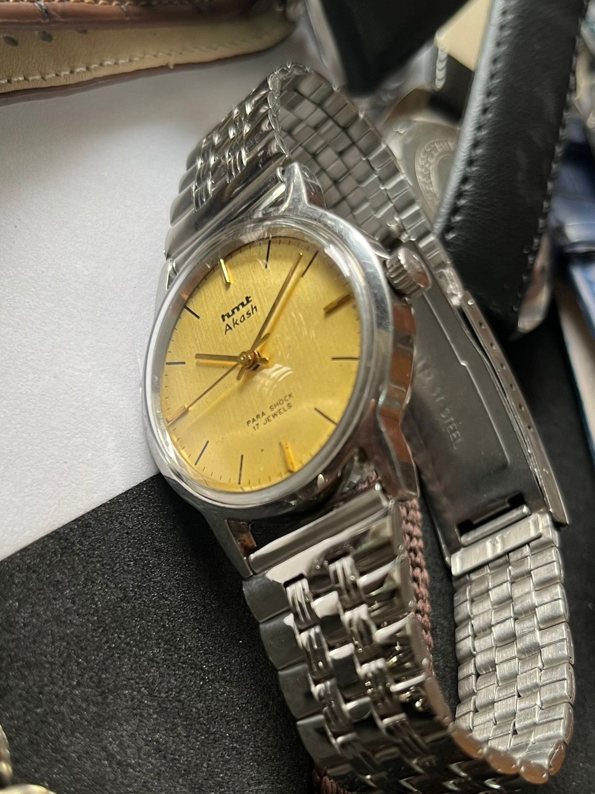 HMT Akash Gold Dial - Original Condition (Pre Owned) – watchtopia.in