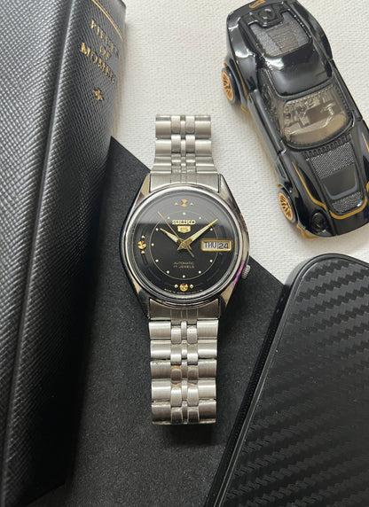 Seiko 5 Black Patterned Dial (Pre Owned)