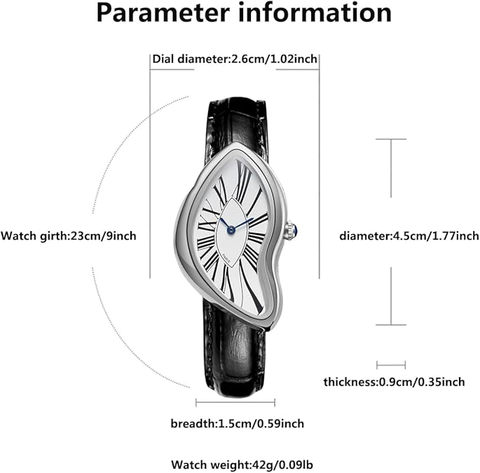 PINTIME Paris (Cartier Crash Homage) - Vintage Design Classic Style Watch - READY TO SHIP (Imported)