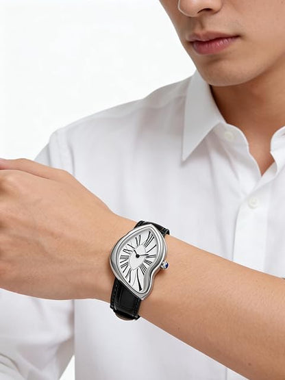 PINTIME Paris (Cartier Crash Homage) - Vintage Design Classic Style Watch - READY TO SHIP (Imported)