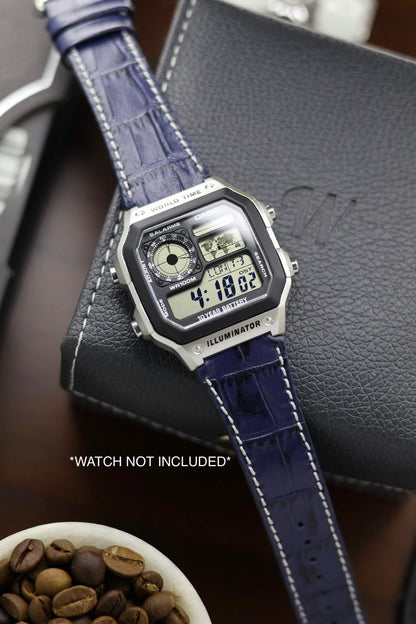 Leather Strap for CASIO AE1200 Series - with FREE Strap Tool!