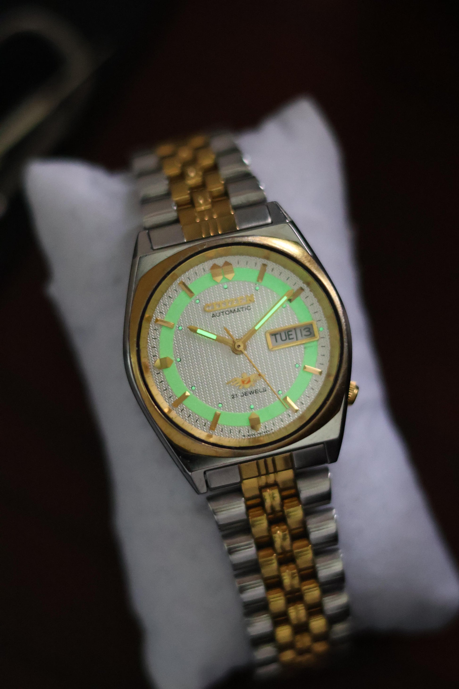 (Super Rare) Citizen Eagle Two Tone White Lume Dial (Pre Owned)