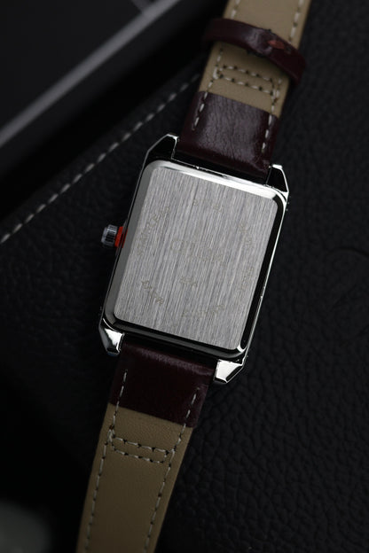 CILOA TANK Maroon Dial Watch with Small Seconds - READY TO SHIP (IMPORTED)