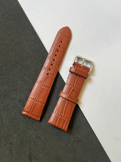 Tan Croc Leather Strap (20mm)