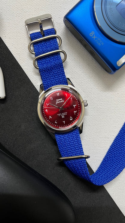 HMT Janata - SUNBURST ARABIC RED Dial