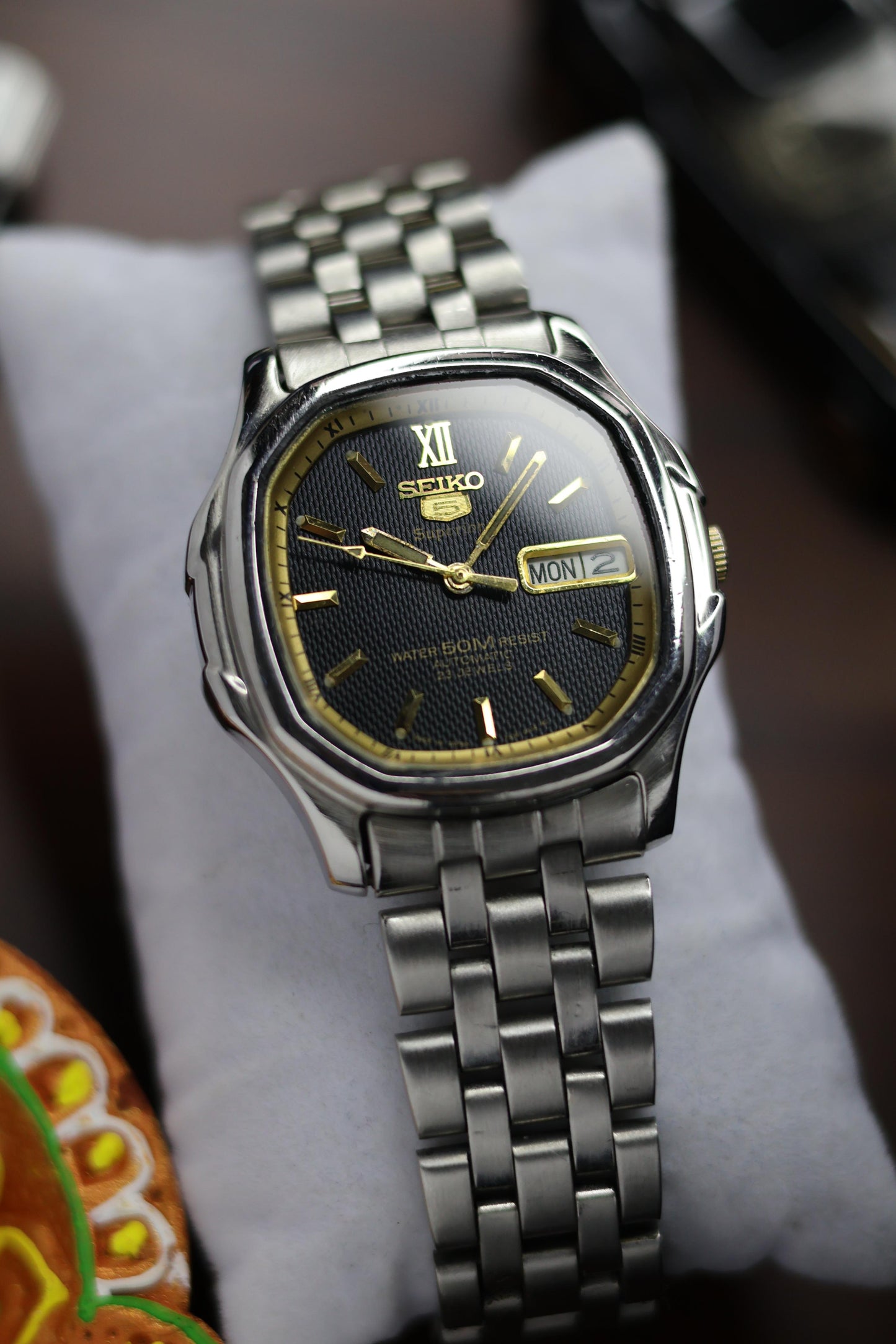 (EXTREMELY RARE) Seiko 5 SUPERIOR Black Guilloche Dial (Pre Owned)