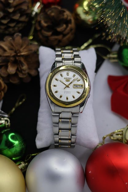 (Super Rare) 1996 Seiko 5 Two Tone White Dial (Pre Owned)