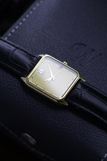 (JDM - Extremely Rare) 1996 Seiko Tank Quartz Champagne Motif Dial - Quartz Vintage Watch (Pre Owned) - SE450