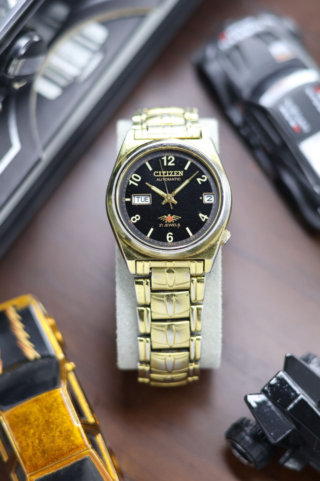 (Super Rare) Citizen Eagle 7 Black Dial with Jubilee Bracelet - Automatic Vintage Watch (Pre Owned) - SE474