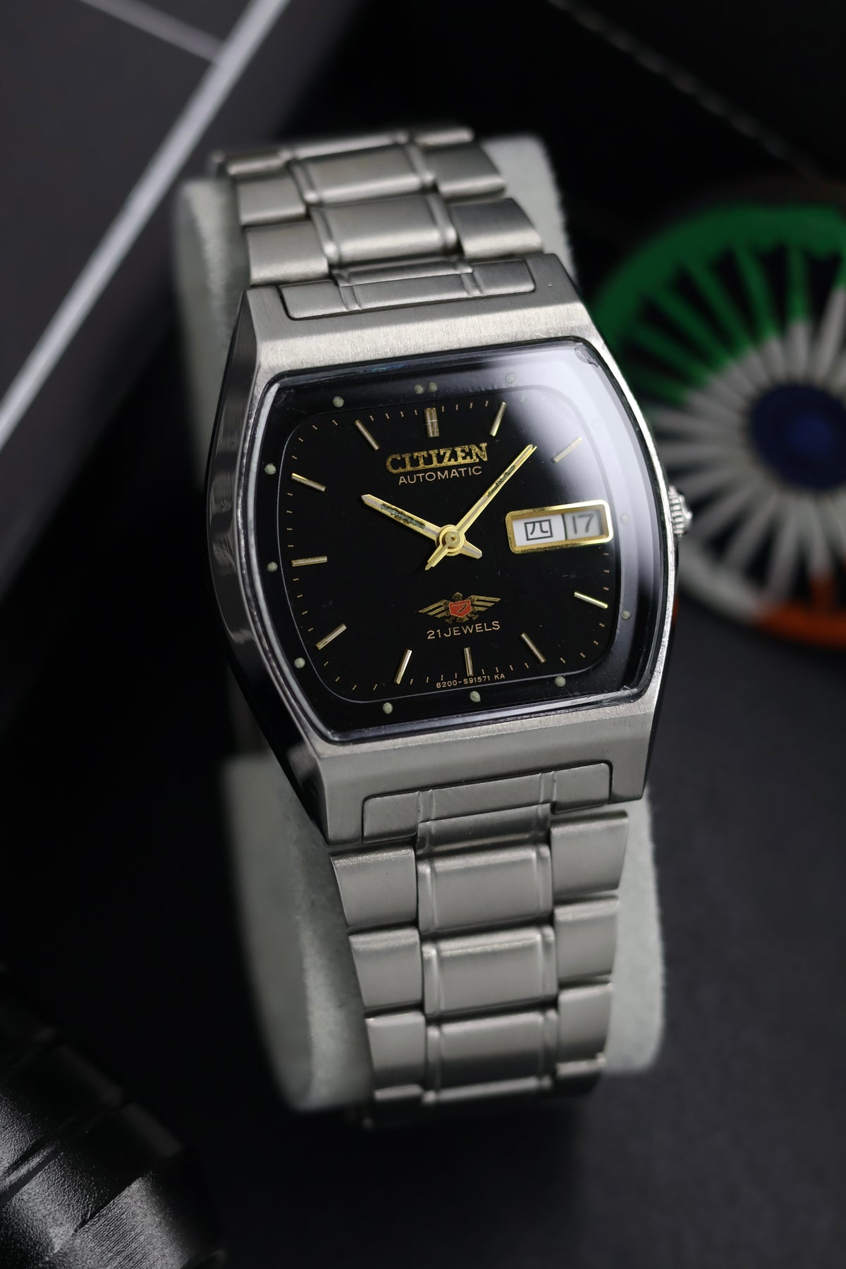(Super Rare) Citizen Eagle 7 Black TV Dial - Automatic Vintage Watch (Pre Owned) - SE724