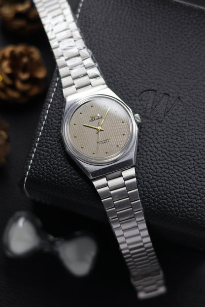 (Super Rare) Vintage HMT Abhishek Grey Motif Dial - in Original Condition - Mechanical Hand Winding Watch (Pre Owned) - A589