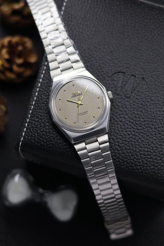 (Super Rare) Vintage HMT Abhishek Grey Motif Dial - in Original Condition - Mechanical Hand Winding Watch (Pre Owned) - A589