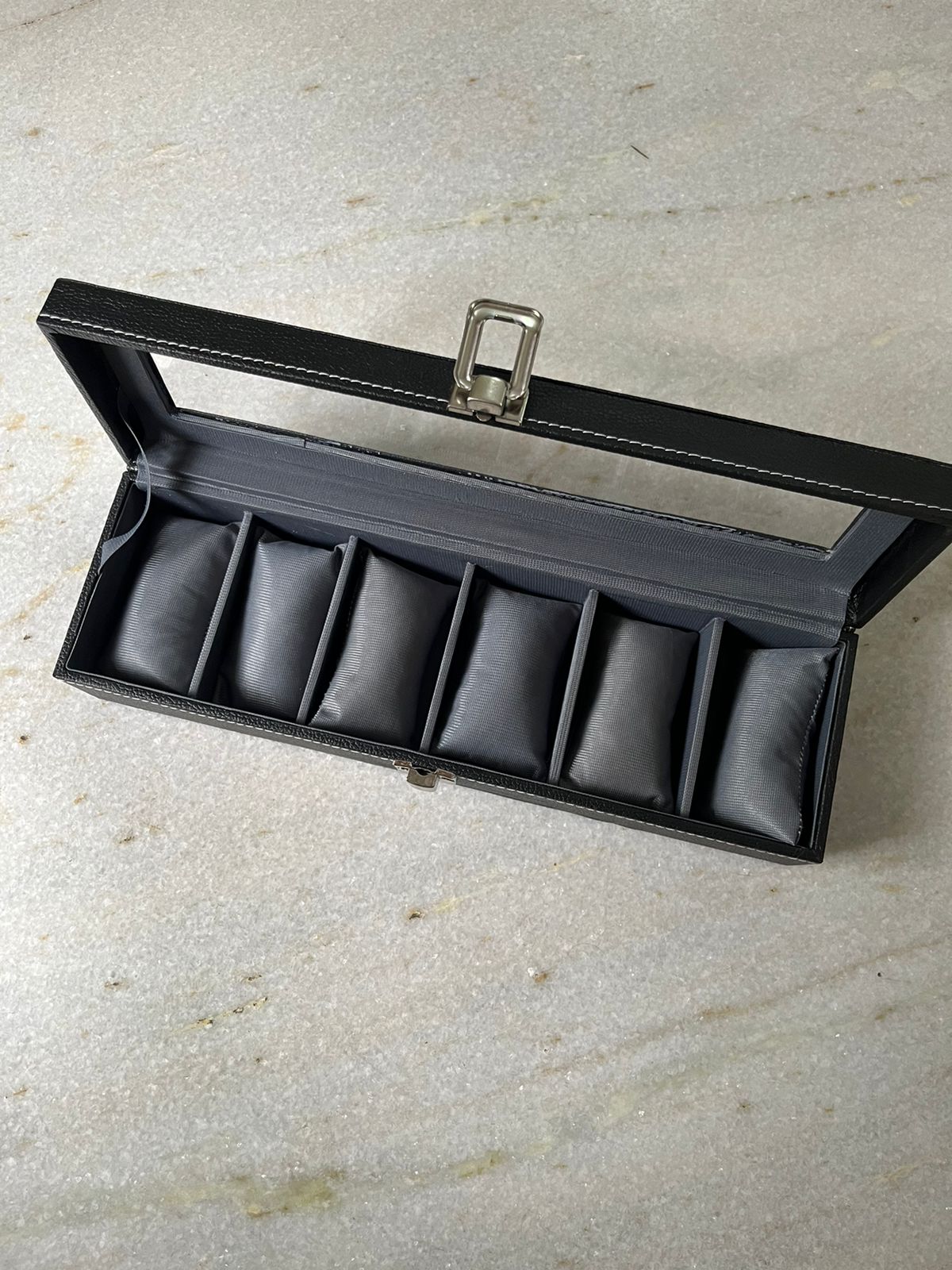 6-Slot Watch Organiser / Storage Box with Display Screen & Soft Cushions