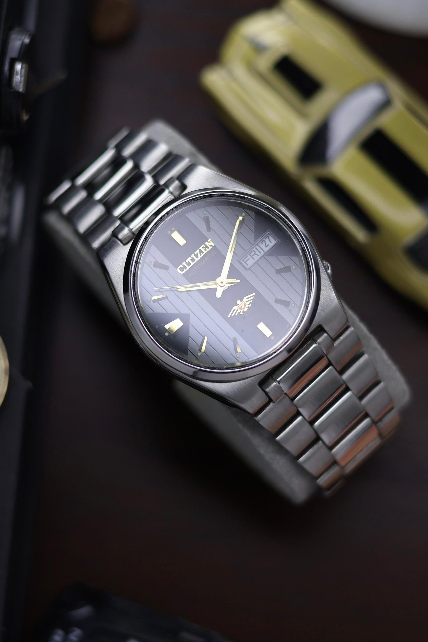 (Super Rare) Citizen Eagle 7 Black/Grey Motif Dial - Automatic Vintage Watch (Pre Owned) - SE513