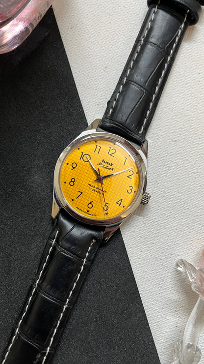 HMT Pilot Graph Dial- YELLOW